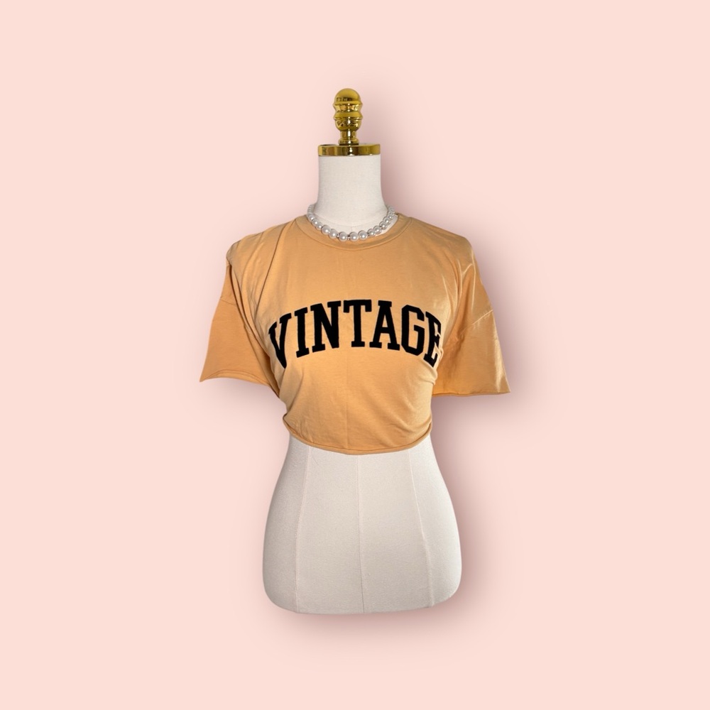 Vintage Fitted Crop Top